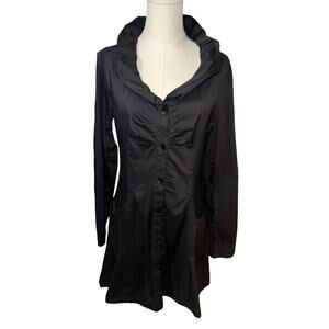 Puli Flattering Black Cotton Dress Sz 4